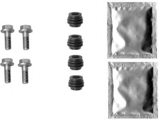 8DZ 355 201-601 Set accesorii, etrier frana HELLA 