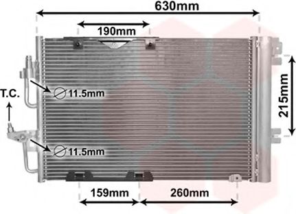 37005367 Condensator, climatizare VAN WEZEL 