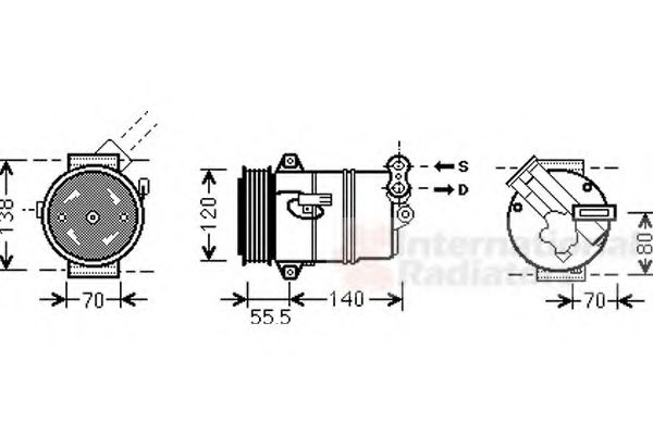 3700K498 Compresor, climatizare VAN WEZEL 