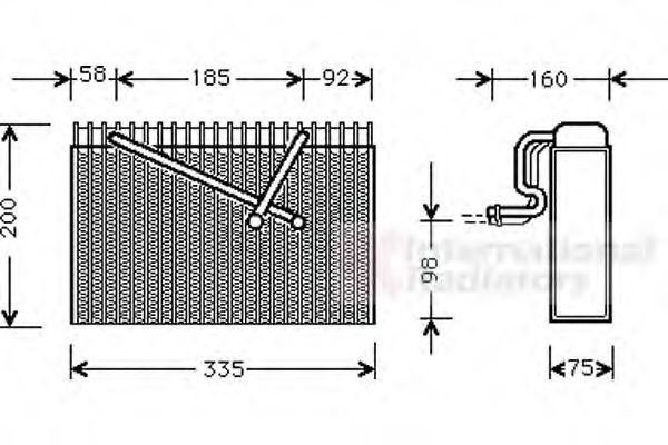 3700V298 evaporator,aer conditionat VAN WEZEL 