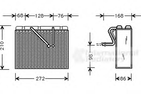 3700V300 evaporator,aer conditionat VAN WEZEL 