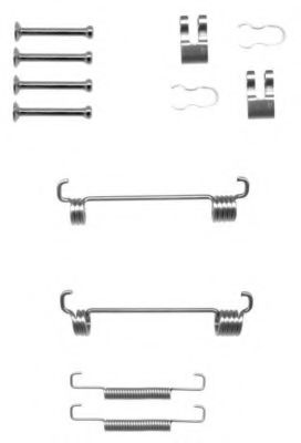 8DZ 355 201-901 set accesorii, saboti frana parcare HELLA 