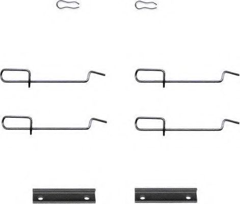 8DZ 355 202-341 Set accesorii, placute frana HELLA 
