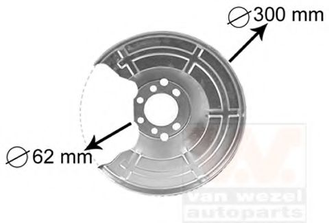 3745371 protectie stropire,disc frana VAN WEZEL 
