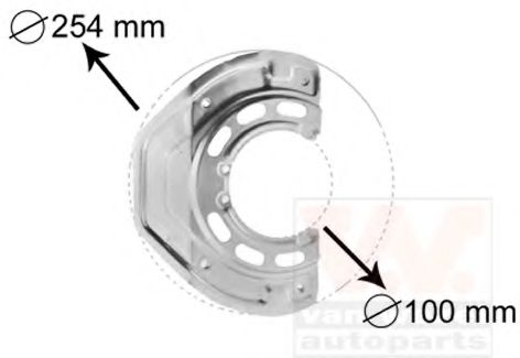 3766371 protectie stropire,disc frana VAN WEZEL 
