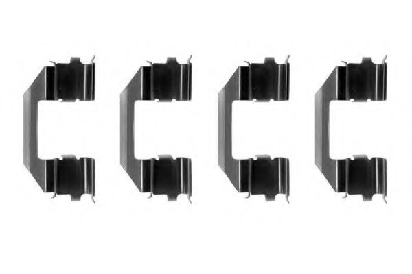 8DZ 355 202-841 Set accesorii, placute frana HELLA 