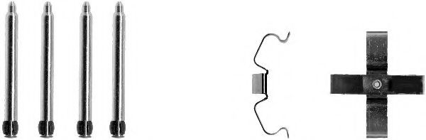 8DZ 355 202-891 Set accesorii, placute frana HELLA 