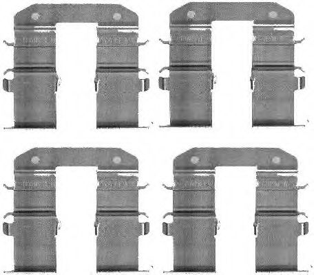 8DZ 355 203-351 Set accesorii, placute frana HELLA 