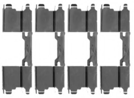 8DZ 355 203-501 Set accesorii, placute frana HELLA 