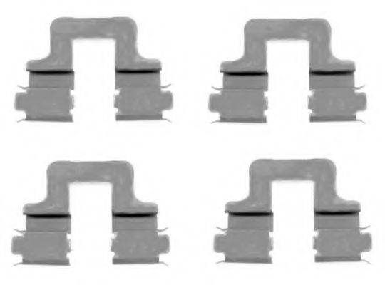 8DZ 355 203-551 Set accesorii, placute frana HELLA 