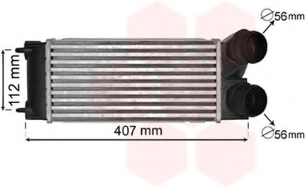 40004334 Intercooler, compresor VAN WEZEL 
