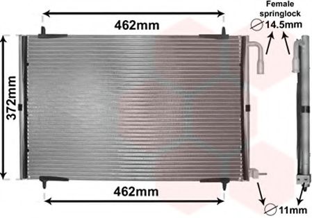 40005191 Condensator, climatizare VAN WEZEL 