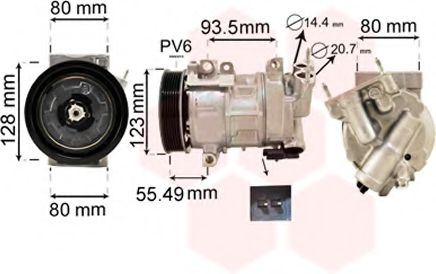 4000K315 Compresor, climatizare VAN WEZEL 