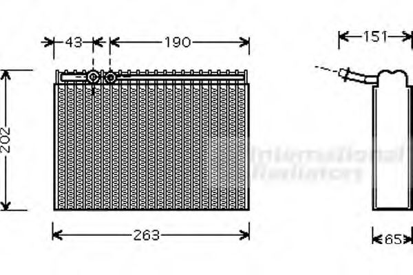 4000V062 evaporator,aer conditionat VAN WEZEL 