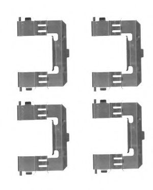 8DZ 355 204-571 Set accesorii, placute frana HELLA 