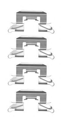 8DZ 355 204-691 Set accesorii, placute frana HELLA 