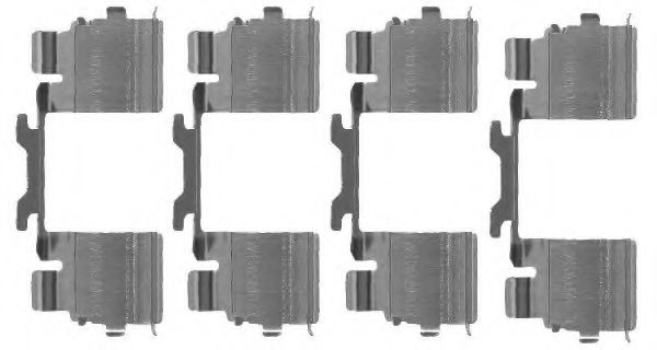 8DZ 355 205-111 Set accesorii, placute frana HELLA 
