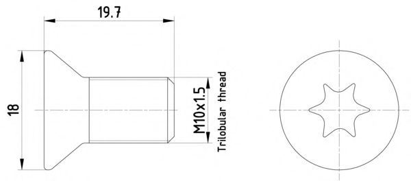 8DZ 355 209-111 Surub, disc frana HELLA 