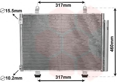 52005133 Condensator, climatizare VAN WEZEL 