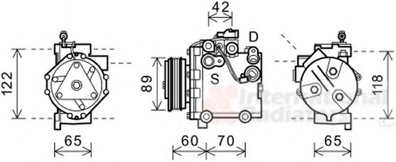 5200K125 Compresor, climatizare VAN WEZEL 