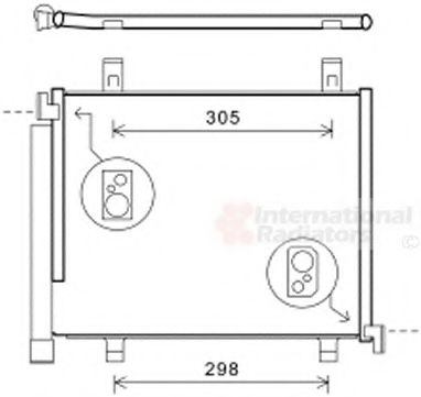 58005327 Condensator, climatizare VAN WEZEL 