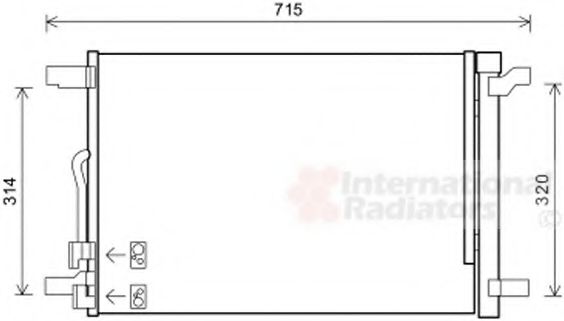 58005335 Condensator, climatizare VAN WEZEL 