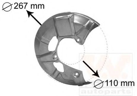 5830372 protectie stropire,disc frana VAN WEZEL 
