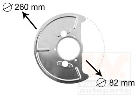 5870371 protectie stropire,disc frana VAN WEZEL 
