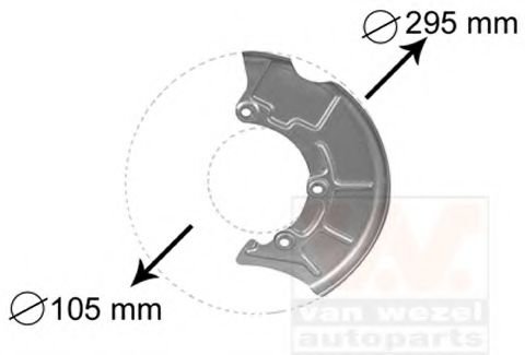 5888371 protectie stropire,disc frana VAN WEZEL 