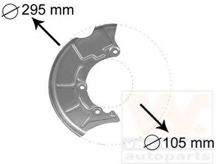 5888372 protectie stropire,disc frana VAN WEZEL 