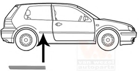 5888410 Elemente decorative/protectie, panou lateral VAN WEZEL 
