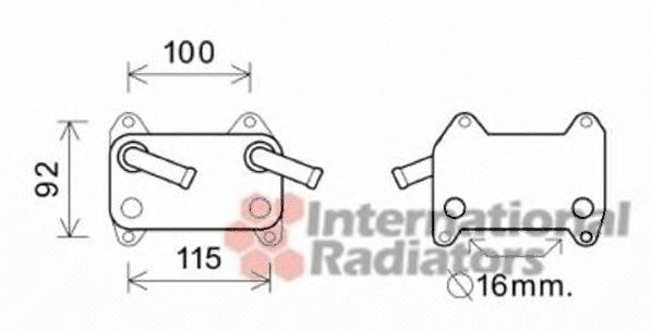 59003155 Radiator ulei, ulei motor VAN WEZEL 