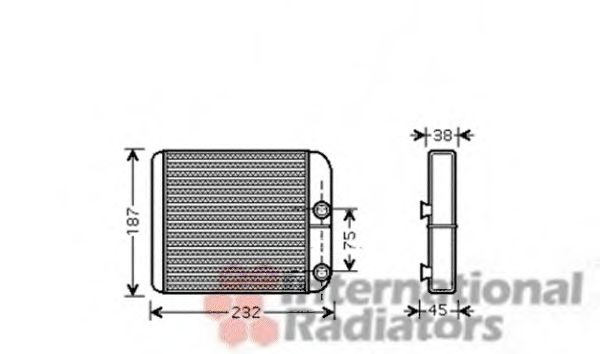 59006129 Schimbator caldura, incalzire habitaclu VAN WEZEL 