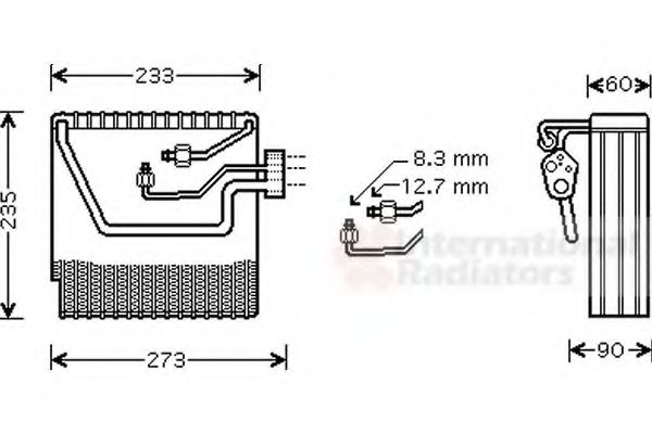 5900V111 evaporator,aer conditionat VAN WEZEL 