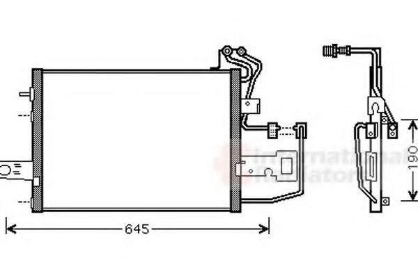 76005015 Condensator, climatizare VAN WEZEL 