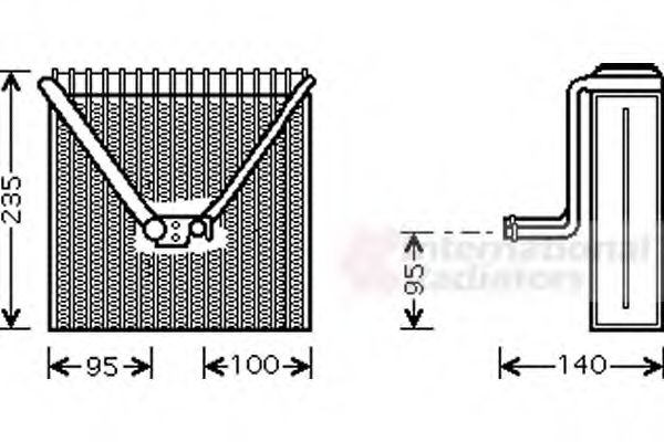 7600V011 evaporator,aer conditionat VAN WEZEL 