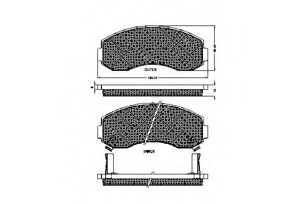 set placute frana,frana disc