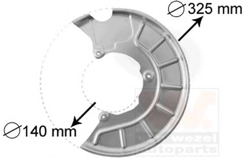 7622371 protectie stropire,disc frana VAN WEZEL 
