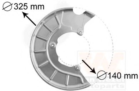 7622372 protectie stropire,disc frana VAN WEZEL 