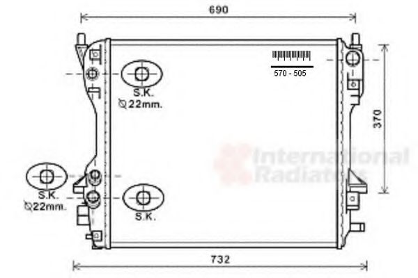 77002049 Radiator, racire motor VAN WEZEL 