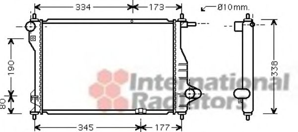 81002075 Radiator, racire motor VAN WEZEL 