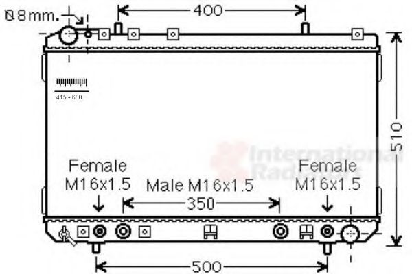 81002106 Radiator, racire motor VAN WEZEL 