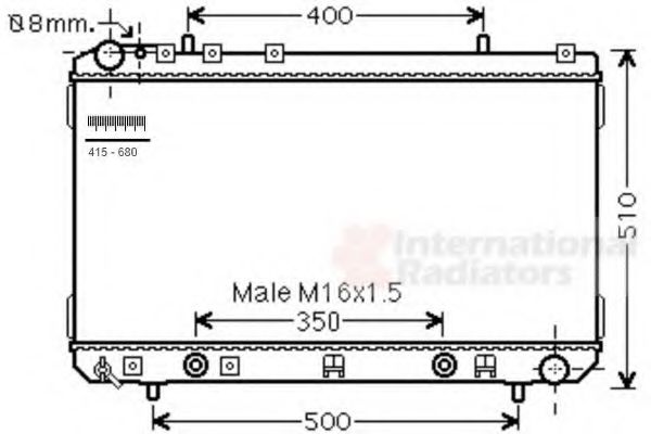 81002107 Radiator, racire motor VAN WEZEL 