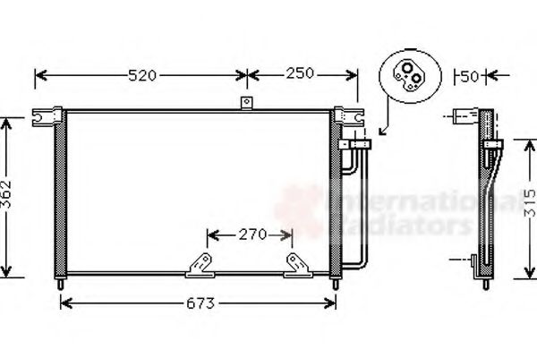 81005033 Condensator, climatizare VAN WEZEL 