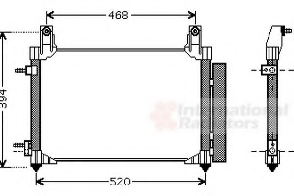 81005081 Condensator, climatizare VAN WEZEL 