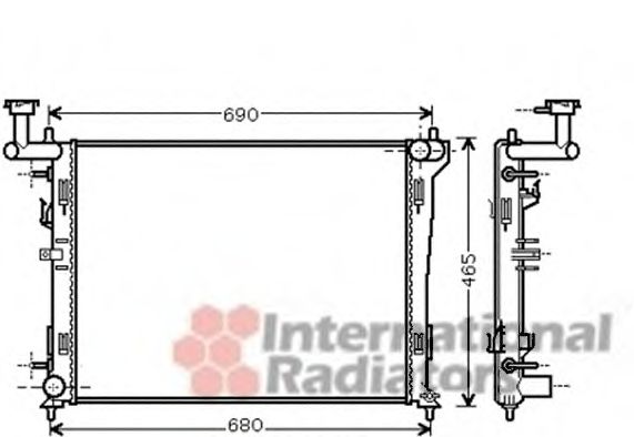 82002180 Radiator, racire motor VAN WEZEL 