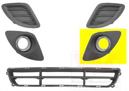 8353593 Grila ventilatie, bara protectie VAN WEZEL 