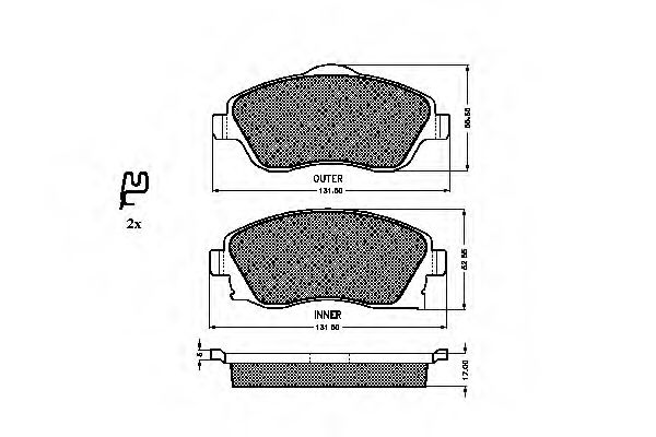 set placute frana,frana disc