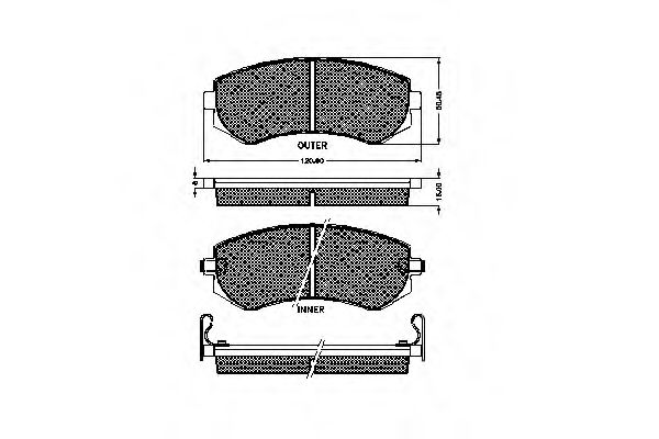 set placute frana,frana disc