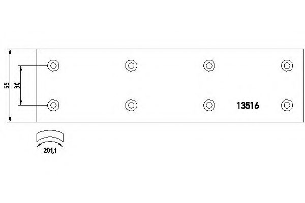 Set garnituri de frictiune, frana tambur 2